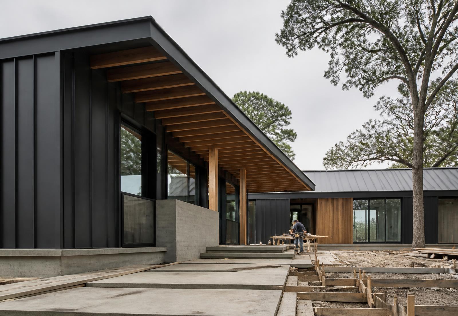 Modern residential construction craftsmanship